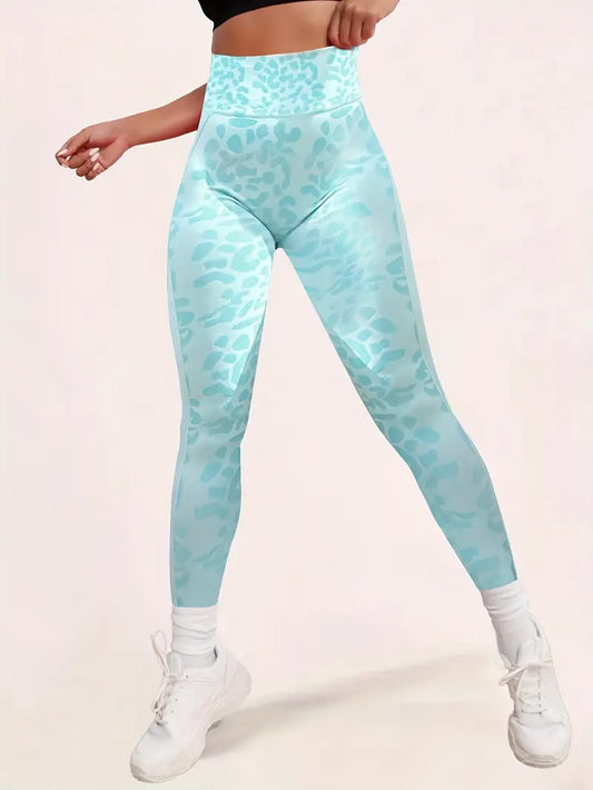 Leggins Animal print aqua