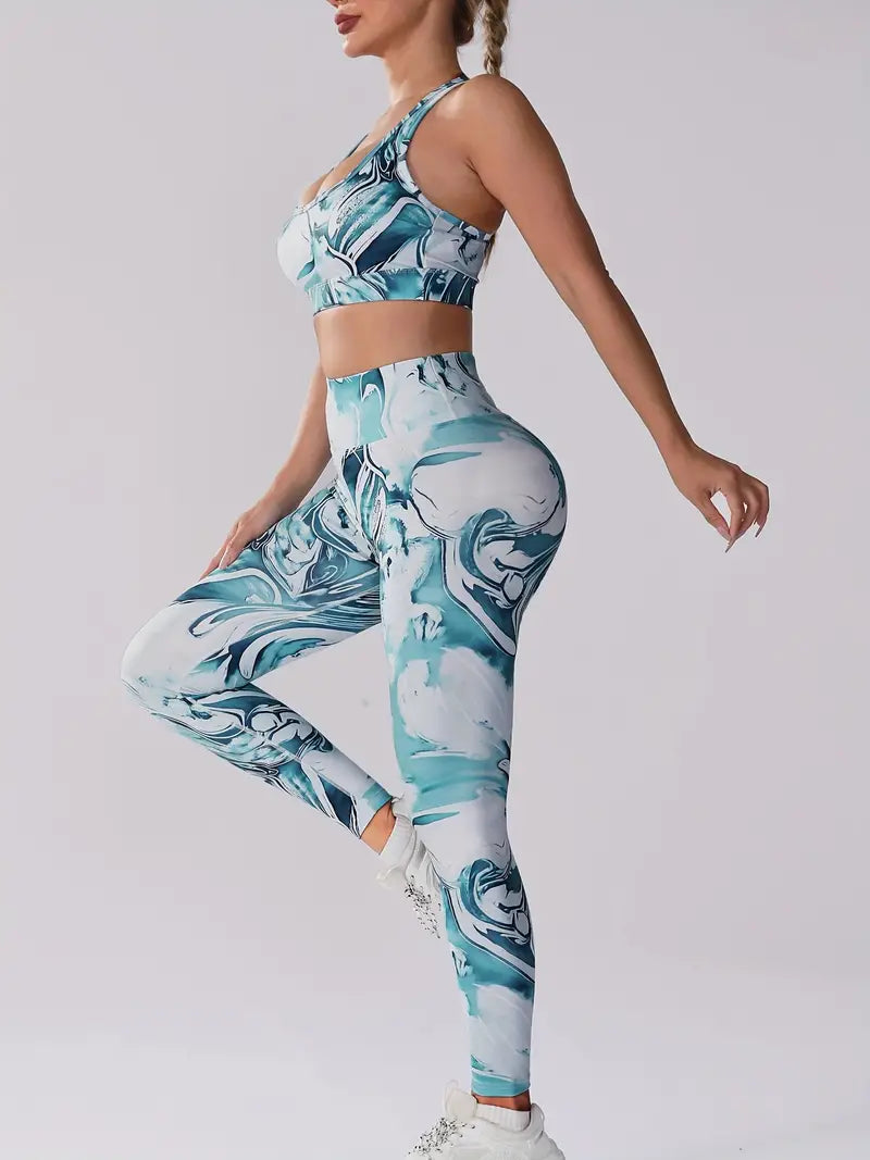 Conjunto Deportivo De Yoga De 2 Piezas Para Mujeres