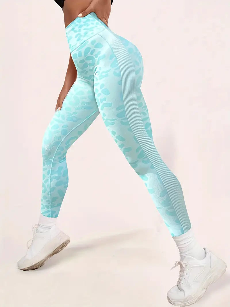 Leggins Animal print aqua